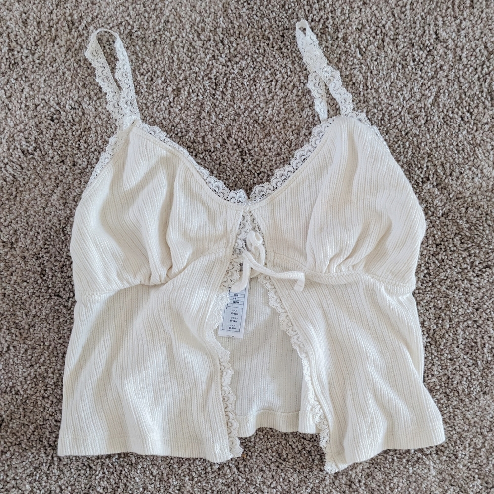 Lace trimmed cami top